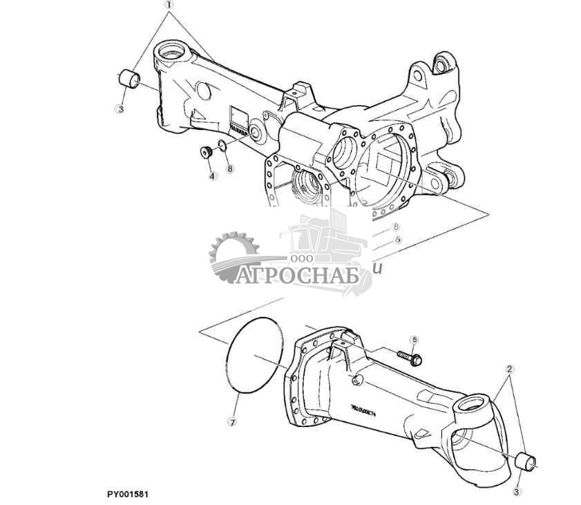 Мосты, мост MFWD 745 c TLS 